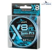 Шнур EastShark Sens-Pro X8 150м 0,22мм #2.5 голубой