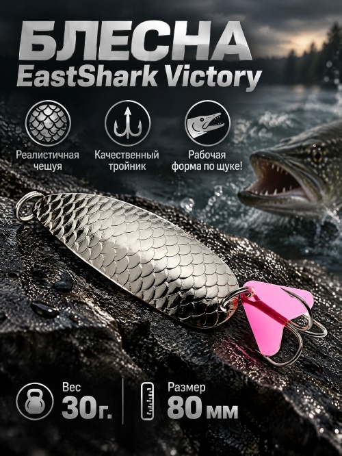 1012 Блесна колеблющаяся ES Victory 30 г 80 мм #01