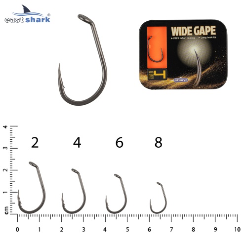 Крючки тефлон ES 2026 WIDE GAPE № 2 (12шт)