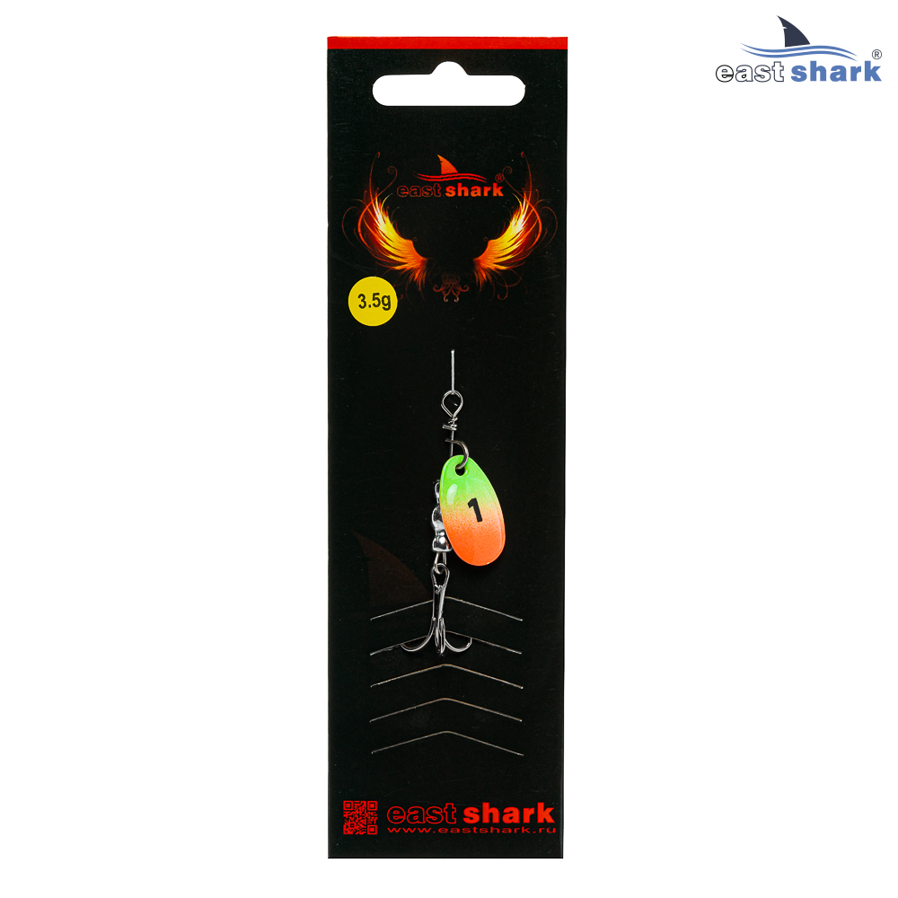Блесна вращающаяся (уп./5шт.) EastShark Screw размер-1 (3.5 грамм) col.#781