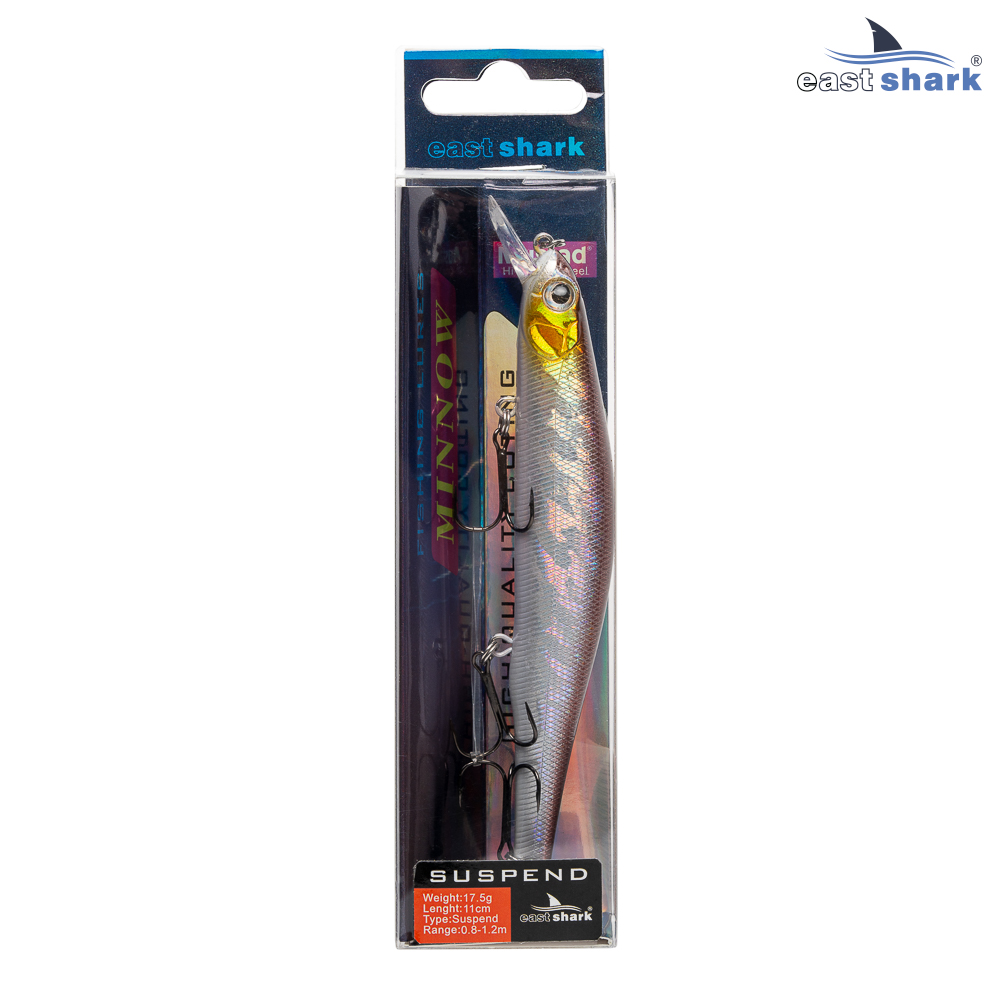 Воблер EastShark Familiar 11см. 17.5г. 0.8-1.2m Suspend col.#001