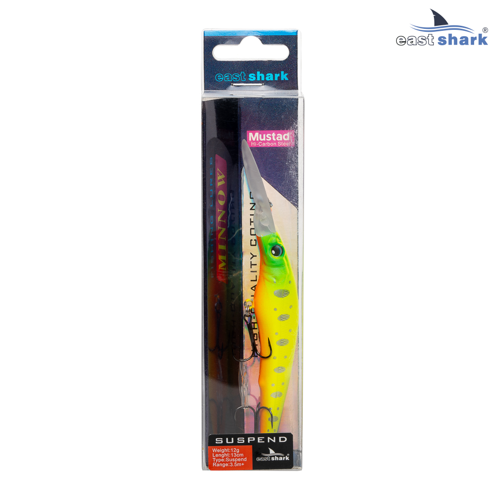 Воблер EastShark Meg 13см. 12г. 3.5+m Suspending col.#001