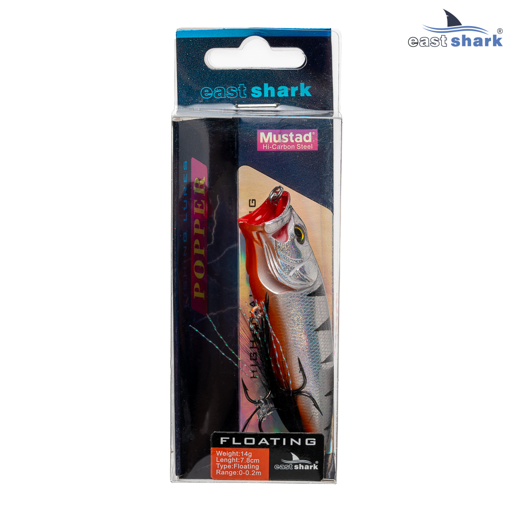 Воблер EastShark POP 7.8см. 14г. Floating col.#001