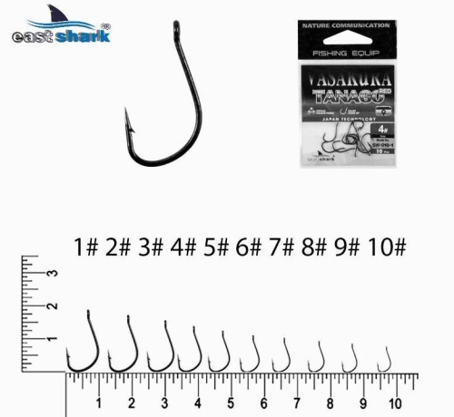 Крючки NEW EastShark Vasakura Tanago BL № 1 (уп/10 шт)