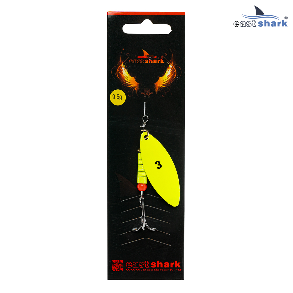 Блесна вращающаяся (уп./5шт.) EastShark Longer размер-3 (9,5 грамм) col.#653