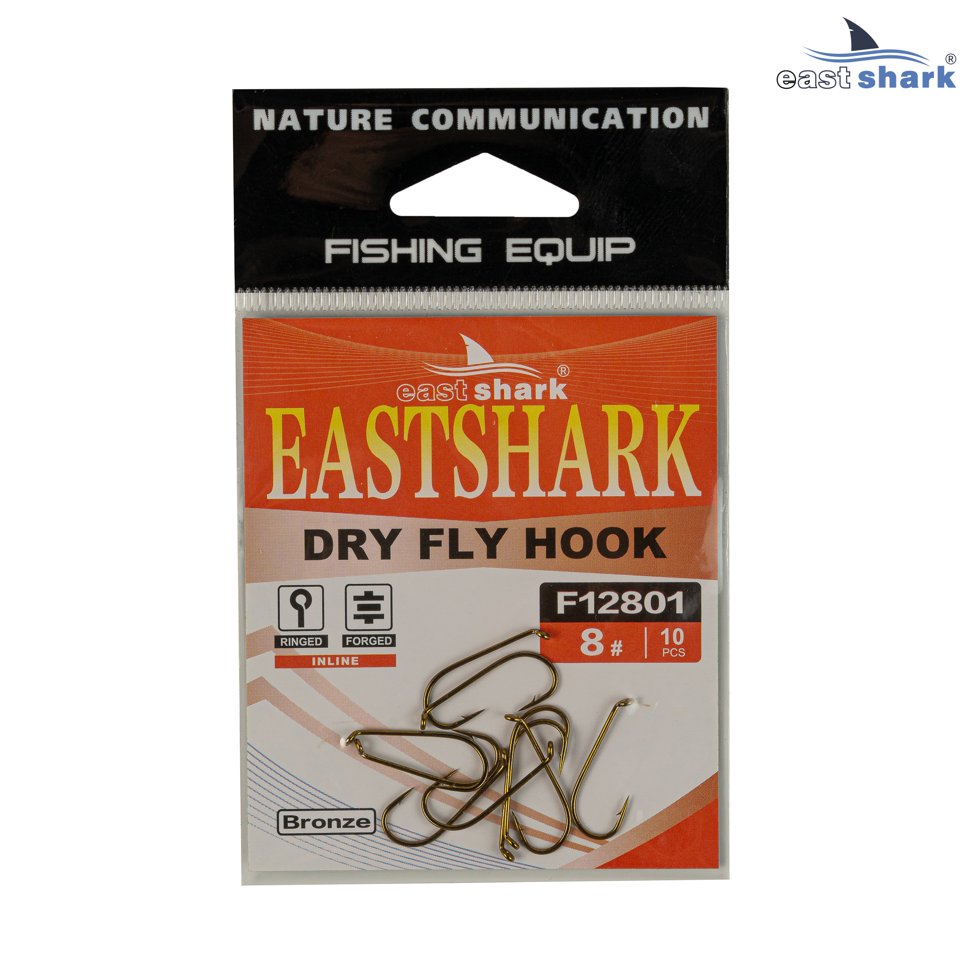 Крючок одинарный EastShark Fly Hook №10 (уп.10 шт)