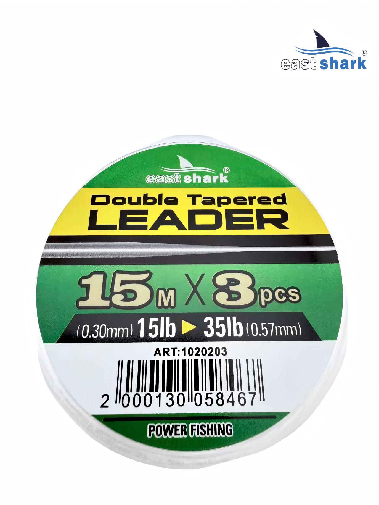 Шок-лидер EastShark Double Tapered leader 0.30-0.57 mm 15m*3 шт