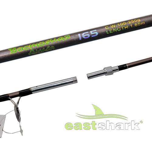 Удилище ES Крокодил коричневый с резьбой (100-250 гр) 1,65 м