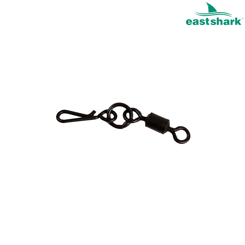 Карабин быстросъём с вертлюгом и кольцом (10 шт)