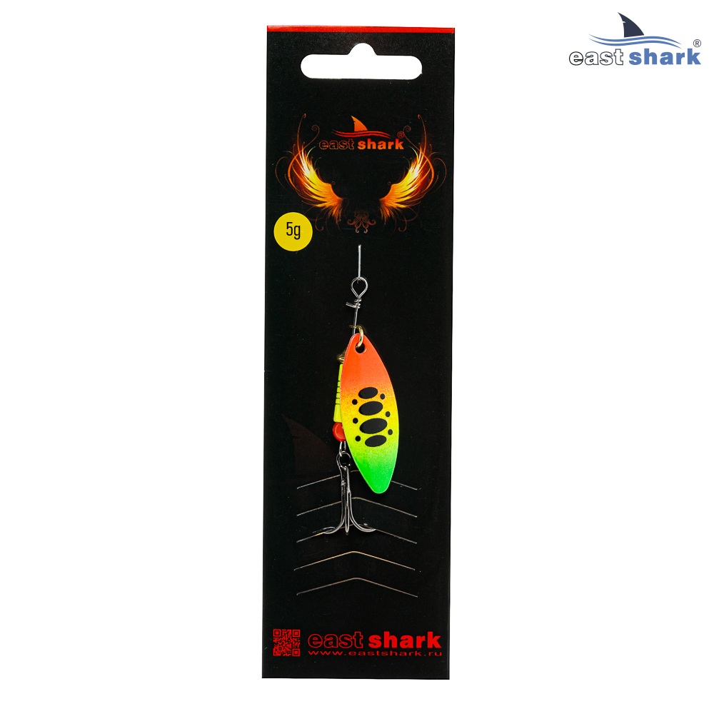 Блесна вращающаяся (уп./5шт.) EastShark Longer размер-1 (5 грамм) col.#639