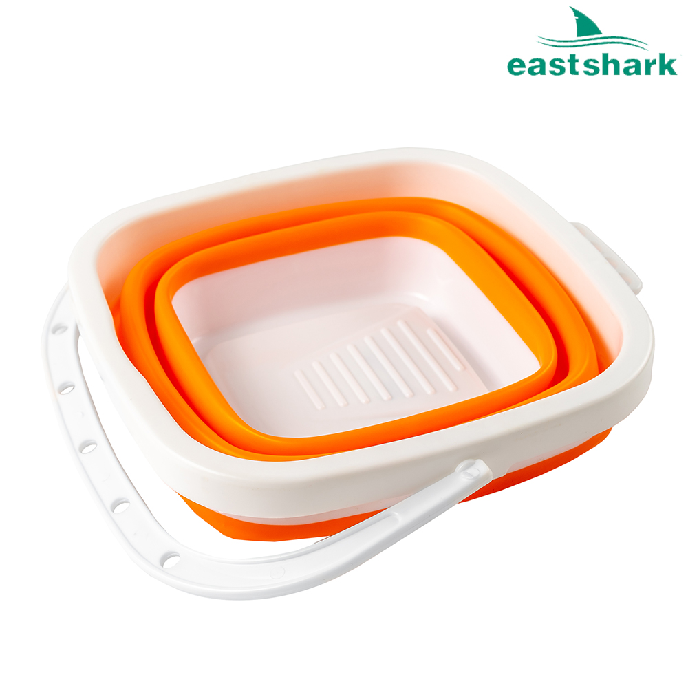 Ведро квадратное складное 21*12*17 3л оранжевое