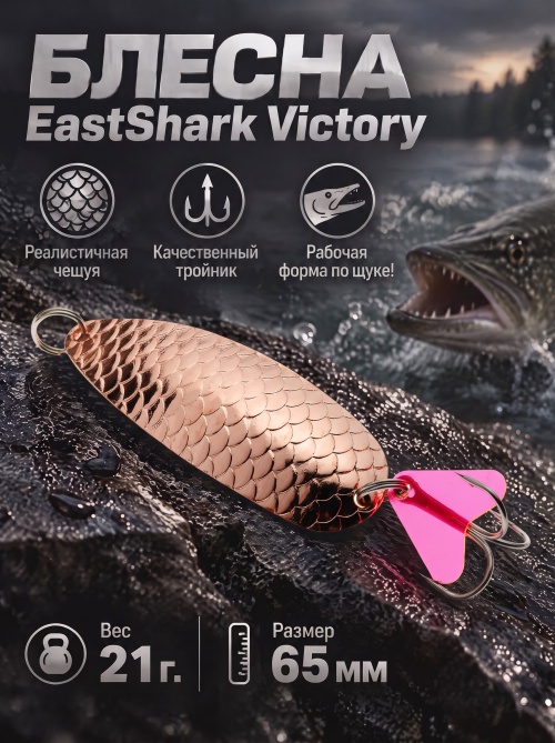1012 Блесна колеблющаяся ES Victory 21 г 65 мм #02