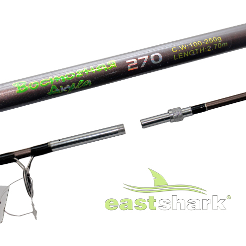 Удилище ES Крокодил коричневый с резьбой (100-250 гр) 2,7 м