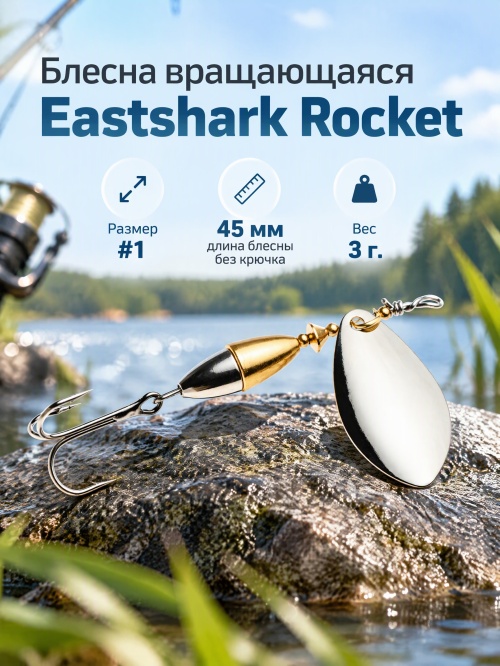 3028 Блесна вращающаяся ES Rocket №1 45mm 3g #001