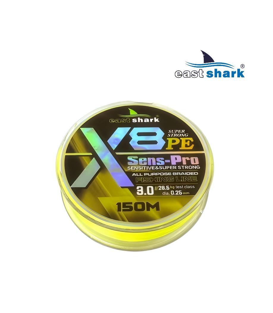 Шнур EastShark Sens-Pro X8 (150м) 0,08мм #0.2 желтый