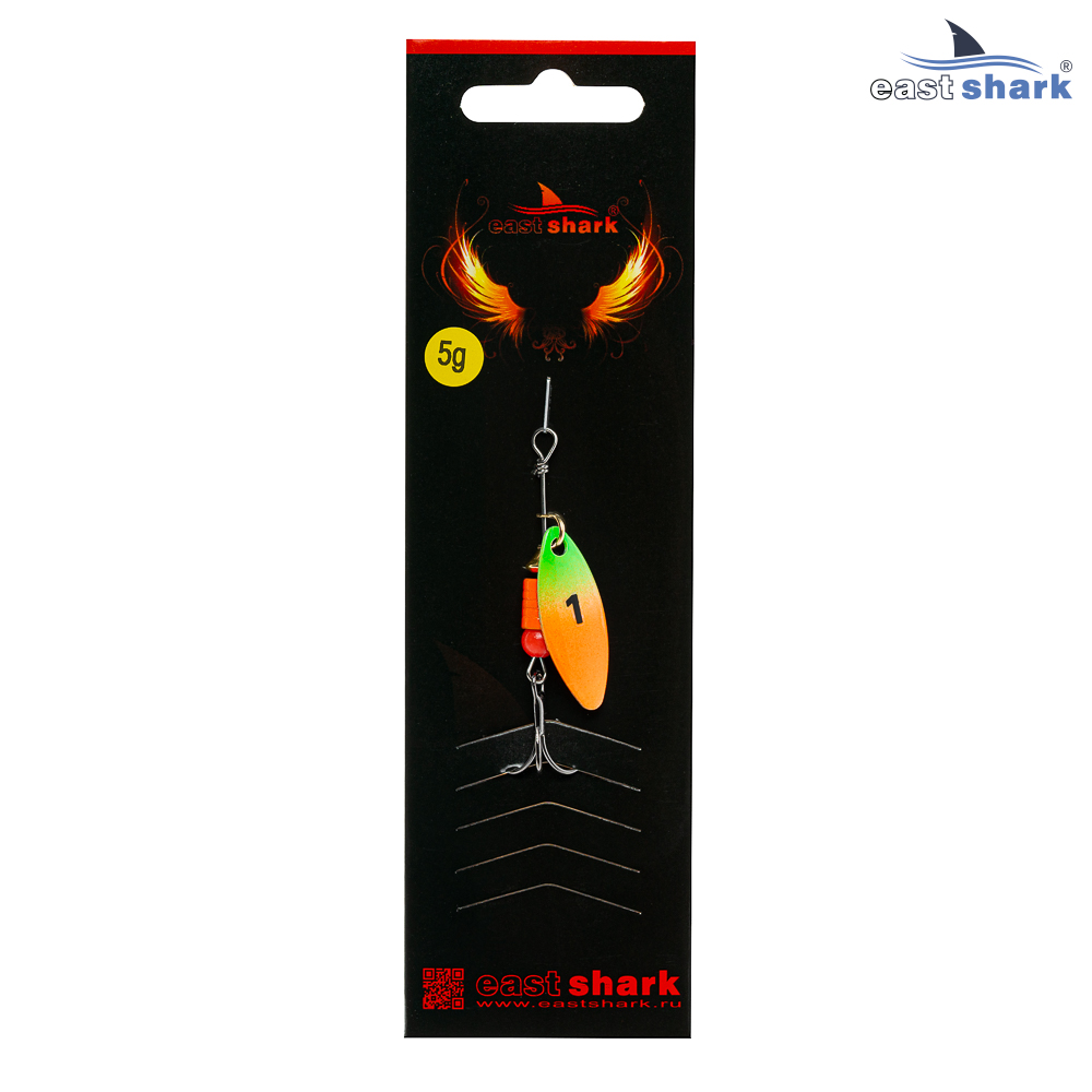 Блесна вращающаяся (уп./5шт.) EastShark Longer размер-1 (5 грамм) col.#658