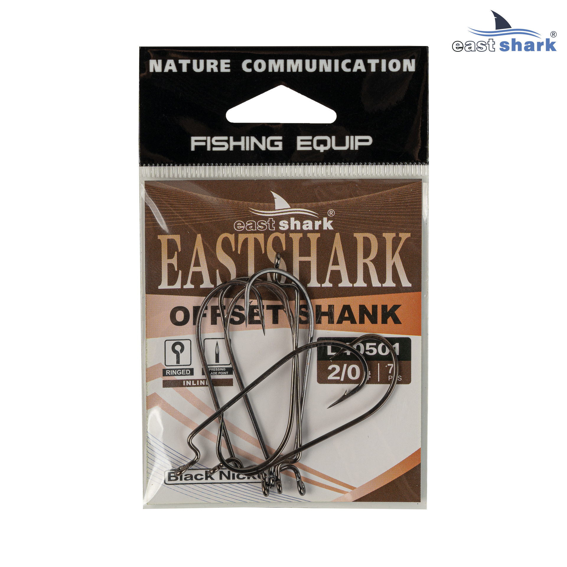 Крючок офсетный EastShark  Offset Shank №4/0 (уп.5 шт)