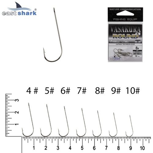 Крючки NEW EastShark Vasakura ROUND № 10 BL