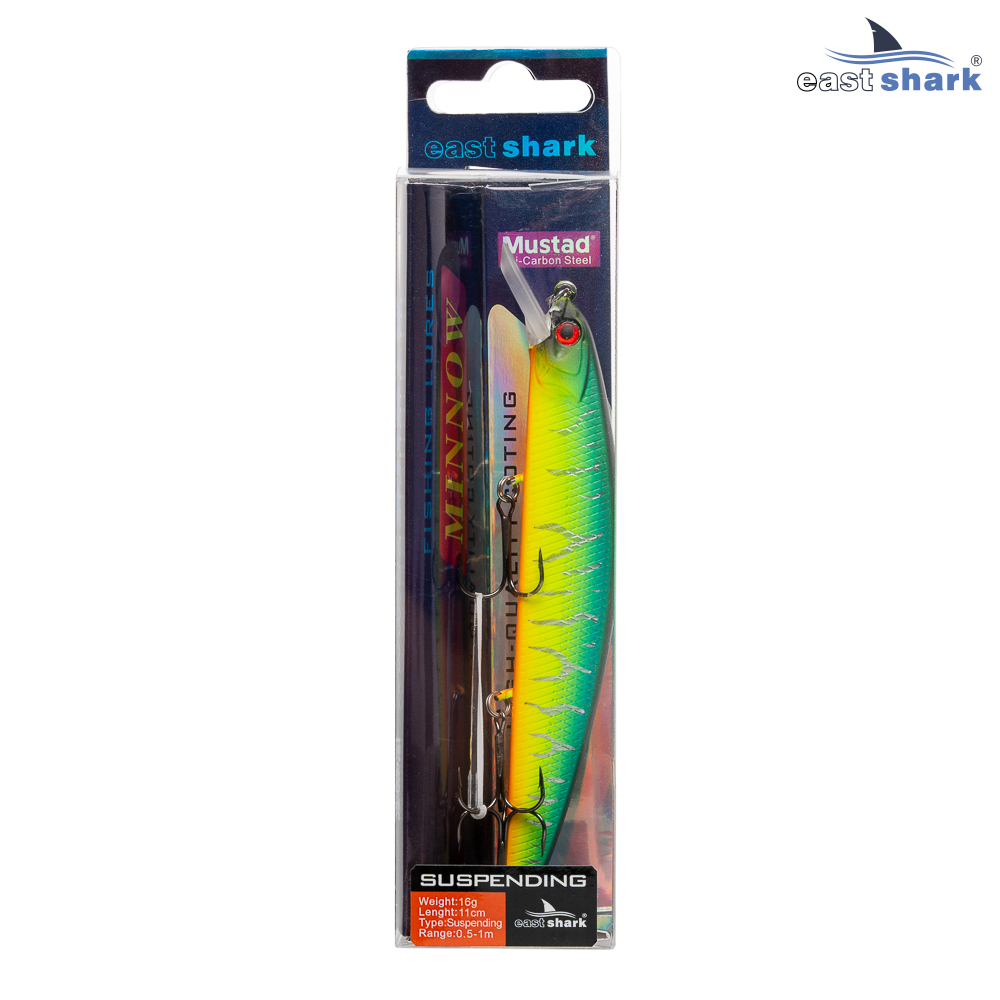 Воблер EastShark Minnow 11см. 16г. 0.5-1m Suspending col.#001