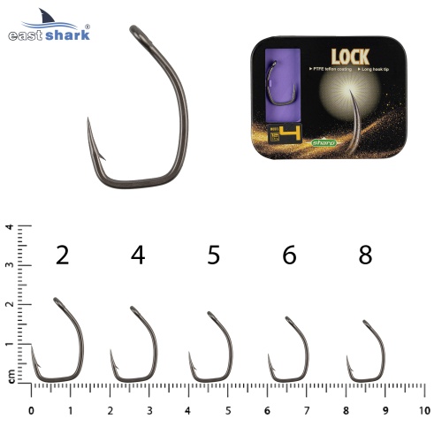 Крючки тефлон ES 2026 LOCK № 2 (12шт)