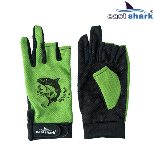 Перчатки рыболовные EastShark G24 зеленые XL
