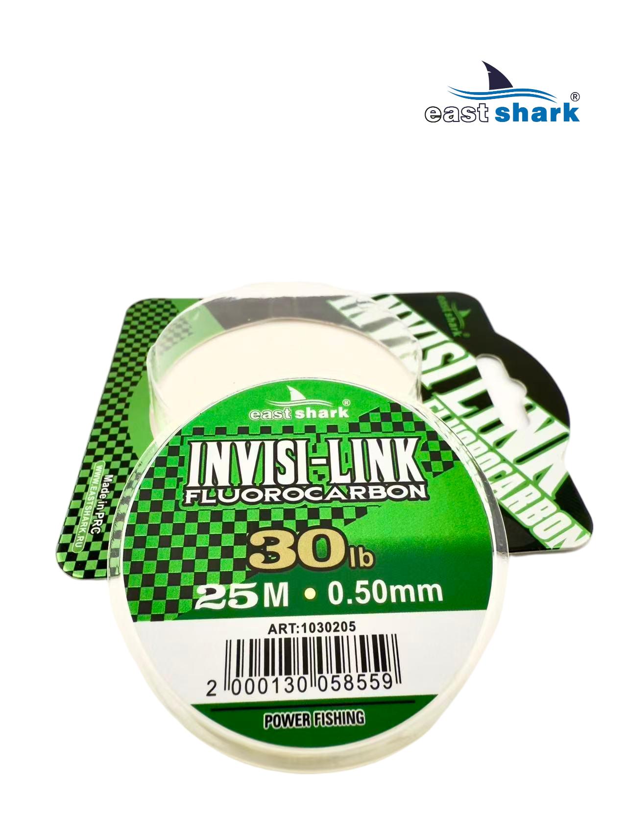 Леска Fluorocarbon EastShark INVISI-LINK 25м 0,30 мм