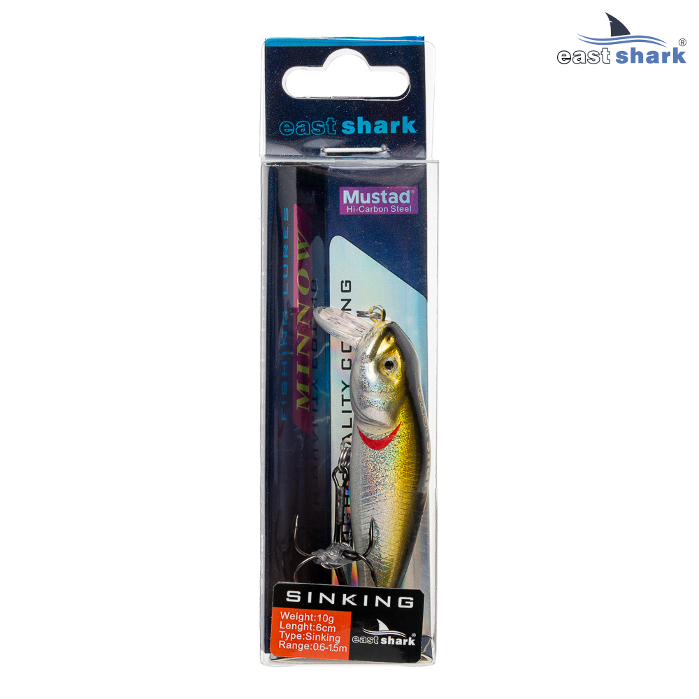 Воблер EastShark Mole 6см. 10г. 0.6-1.5m Sinking col.#001