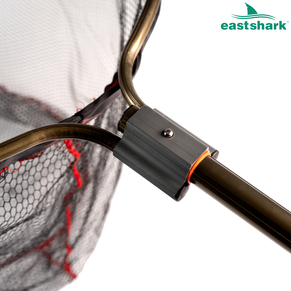 Подсак ES прорезиненный  полукруглый 75*75 см мет. ручка 1,9 м.