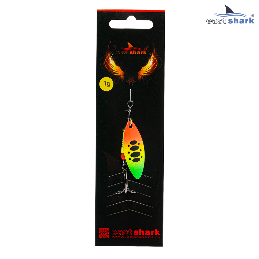 Блесна вращающаяся (уп./5шт.) EastShark Longer размер-2 (7 грамм) col.#639