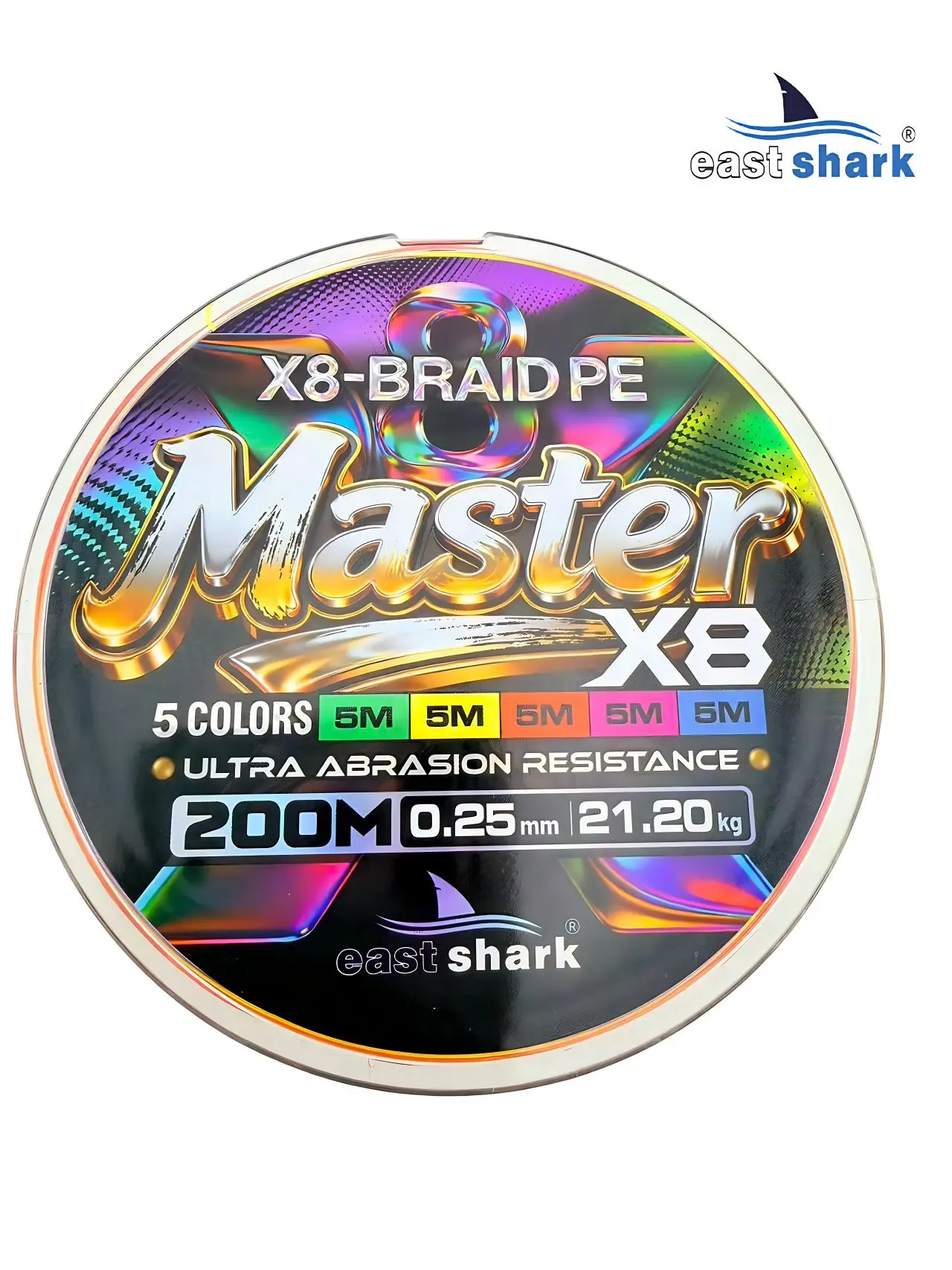 Шнур EastShark Master PE X8 200м 0,08мм #0.2 multicolor