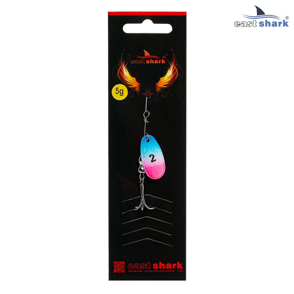 Блесна вращающаяся (уп./5шт.) EastShark Screw размер-2 (5 грамм) col.#783