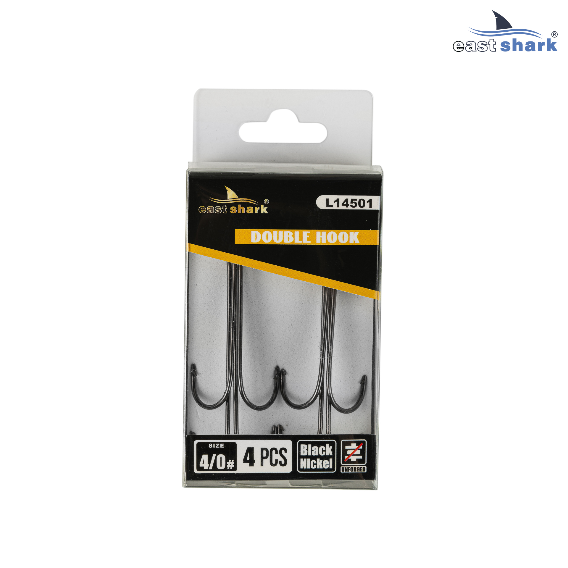 Крючок двойной EastShark Double Hook Long Shank №4/0 (уп.4 шт)