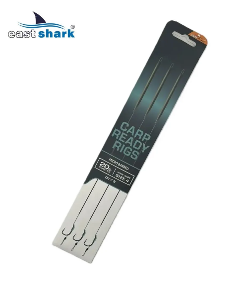 Поводки EastShark уп./3шт. TEFLON Wide Gape №4