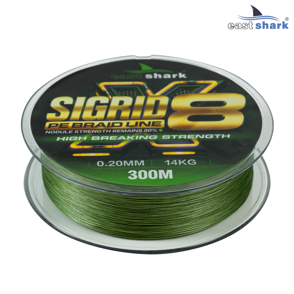 Шнур 300м EastShark SIGRID X8 0,20мм зеленый