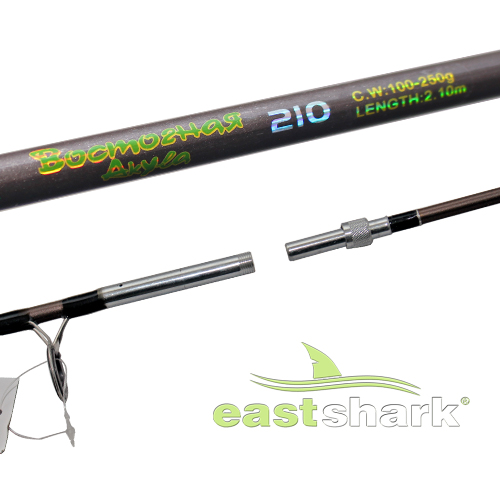 Удилище ES Крокодил коричневый с резьбой (100-250 гр) 1.8 м