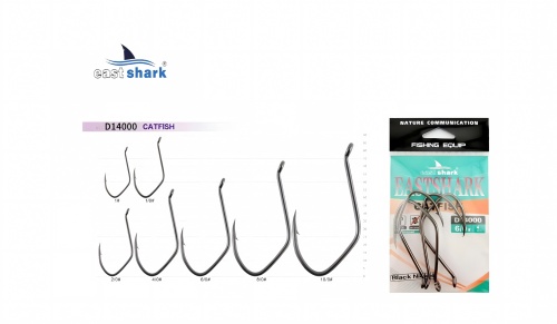 Крючок одинарный EastShark Catfish №2/0 (уп.11 шт)