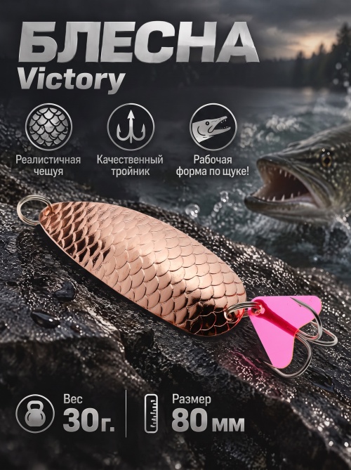1012 Блесна колеблющаяся ES Victory 30 г 80 мм #02