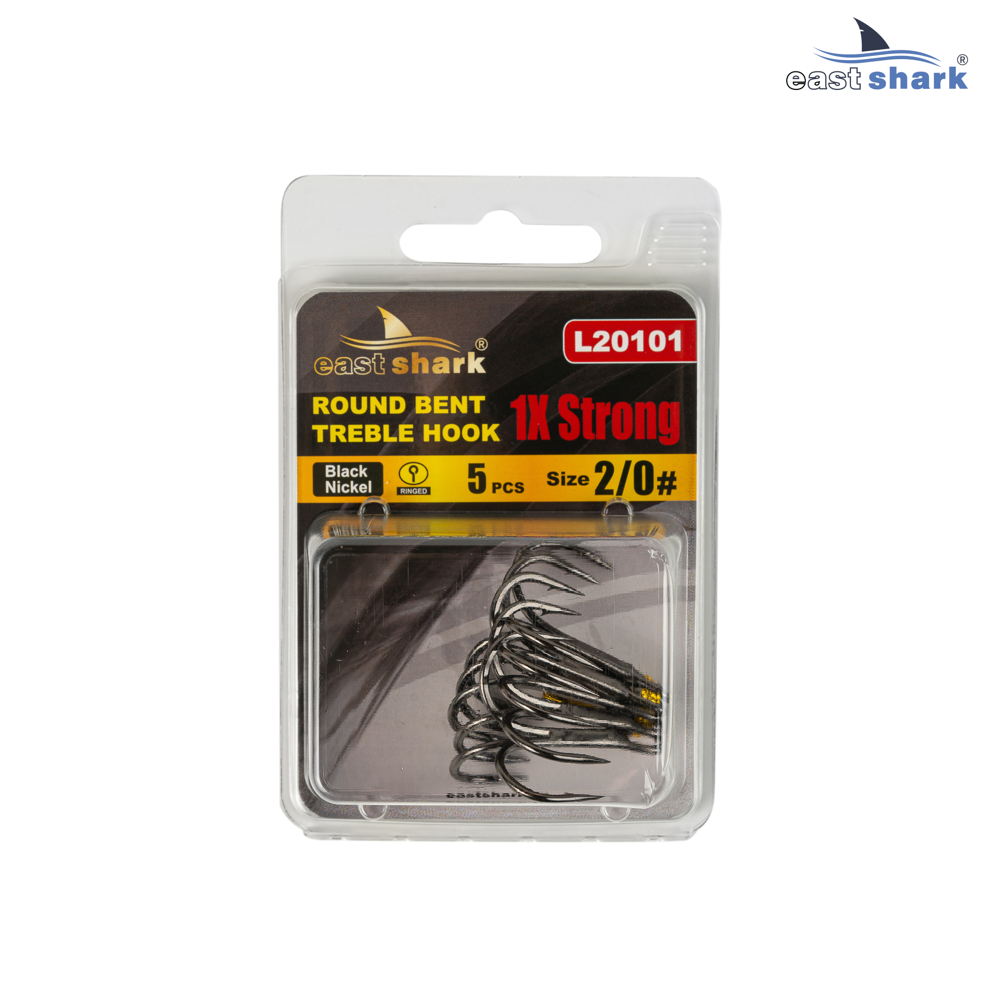 Крючок тройной EastShark 1x Strong Treble Hook №2/0 (уп.5 шт)