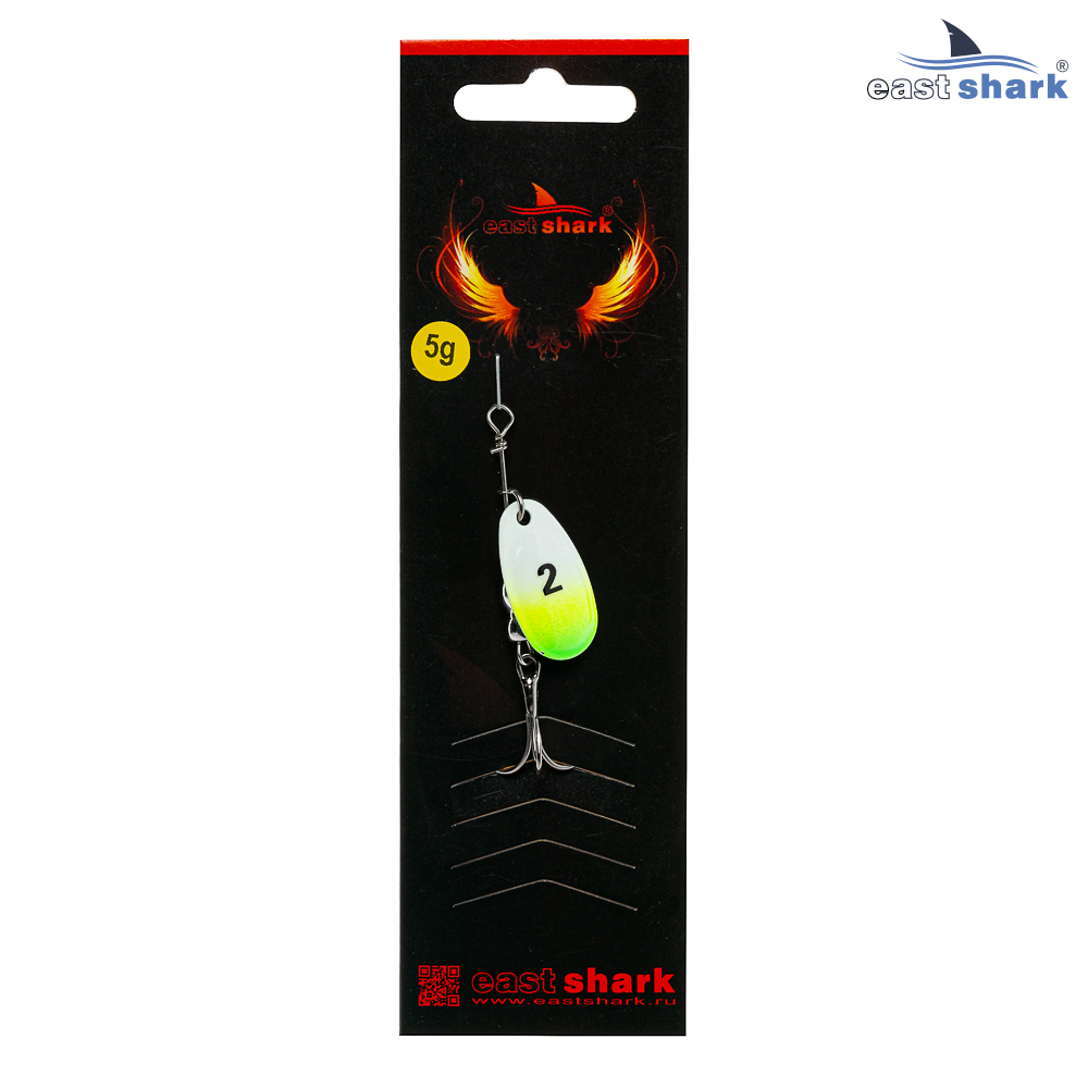 Блесна вращающаяся (уп./5шт.) EastShark Screw размер-2 (5 грамм) col.#739