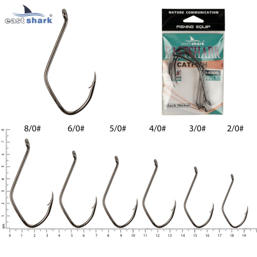Крючок одинарный EastShark Catfish №4/0 (уп.7 шт)