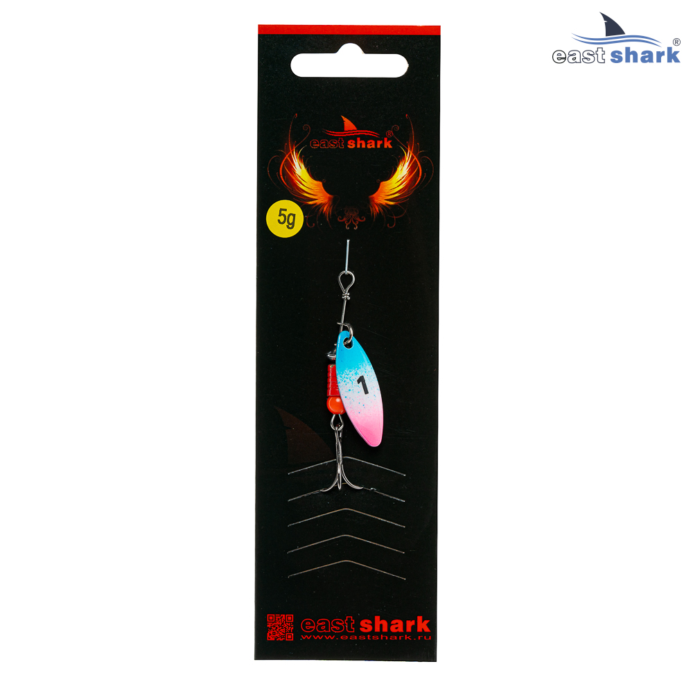 Блесна вращающаяся (уп./5шт.) EastShark Longer размер-1 (5 грамм) col.#649