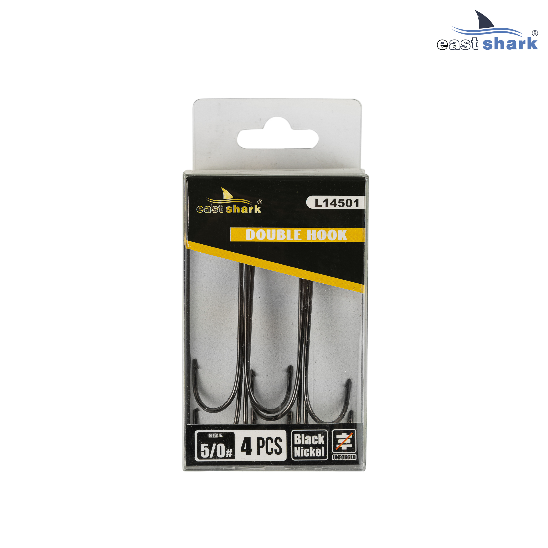 Крючок двойной EastShark Double Hook Long Shank №5/0 (уп.4 шт)