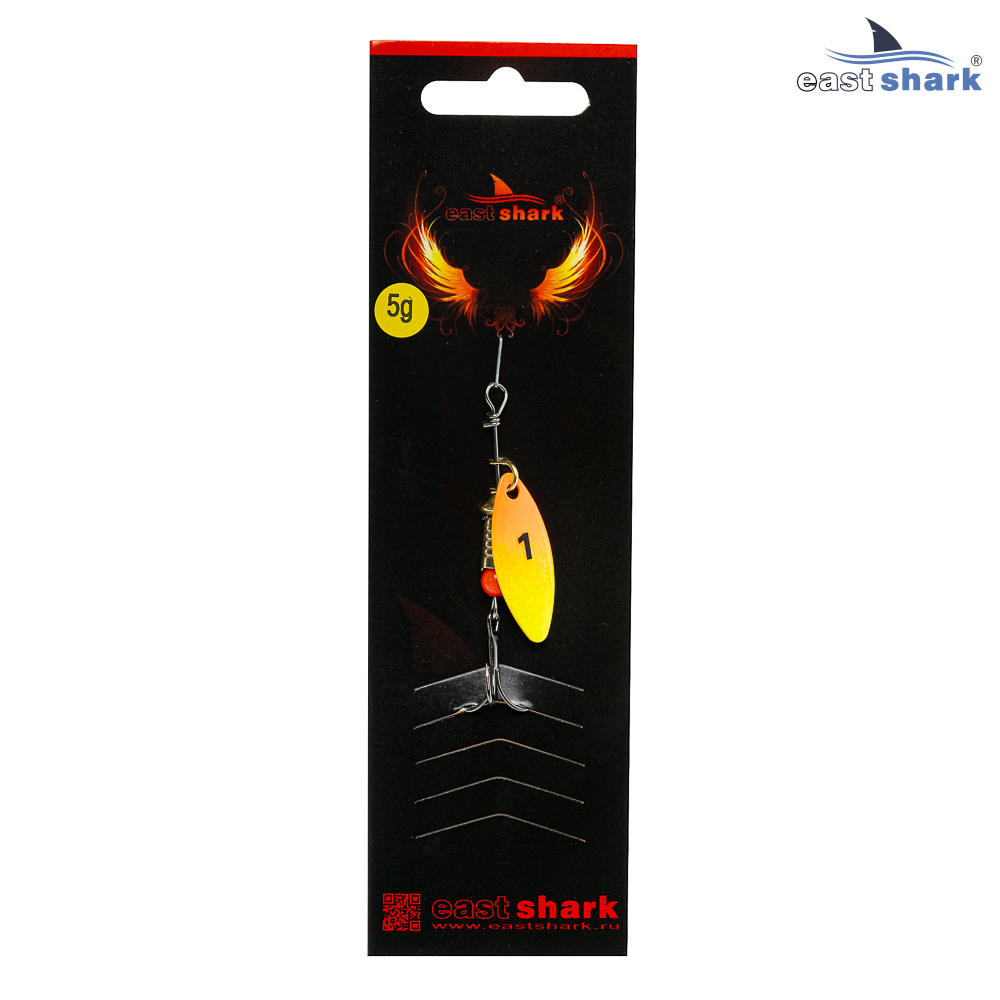 Блесна вращающаяся (уп./5шт.) EastShark Longer размер-1 (5 грамм)  col.#644