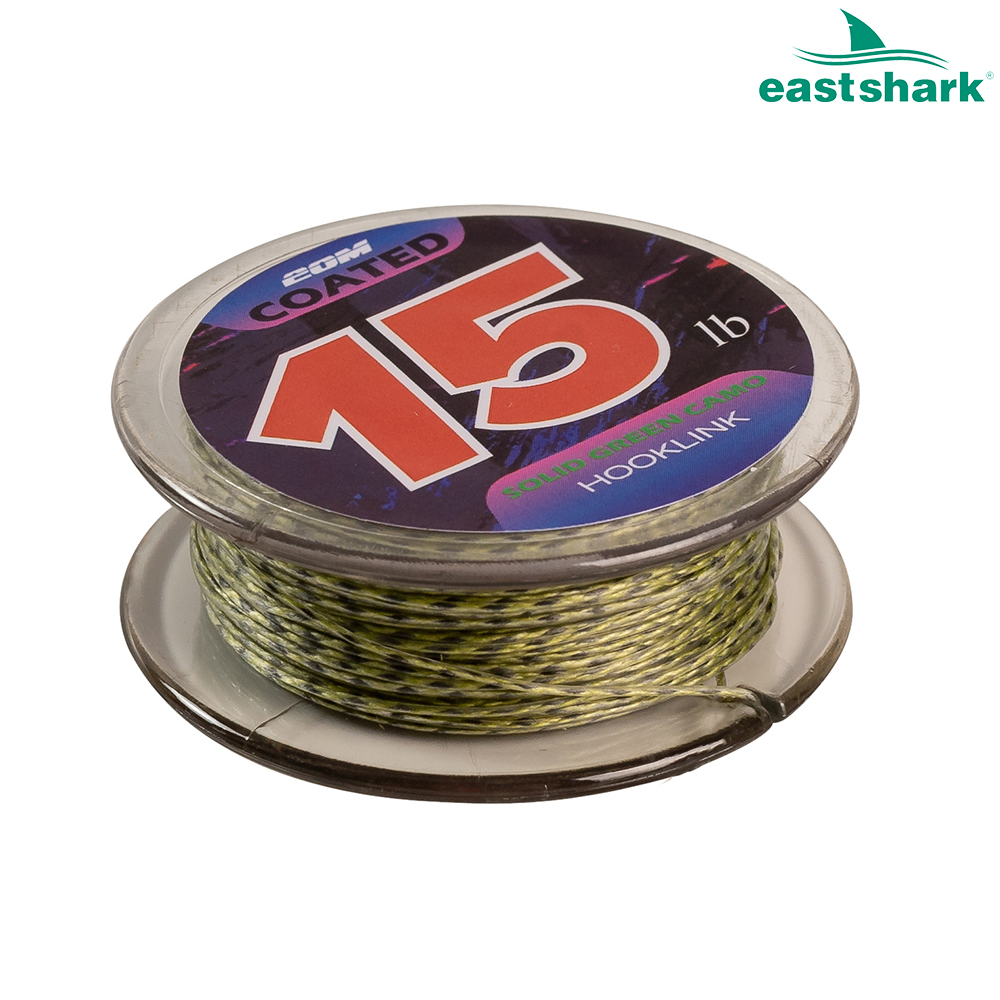 Поводковый материал карповый в оплетке 20 м 15 LBS светлый