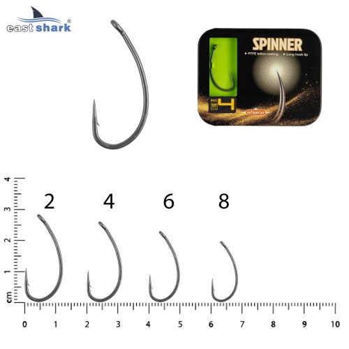 Крючки тефлон ES 2026 SPINNER № 4 (12шт)