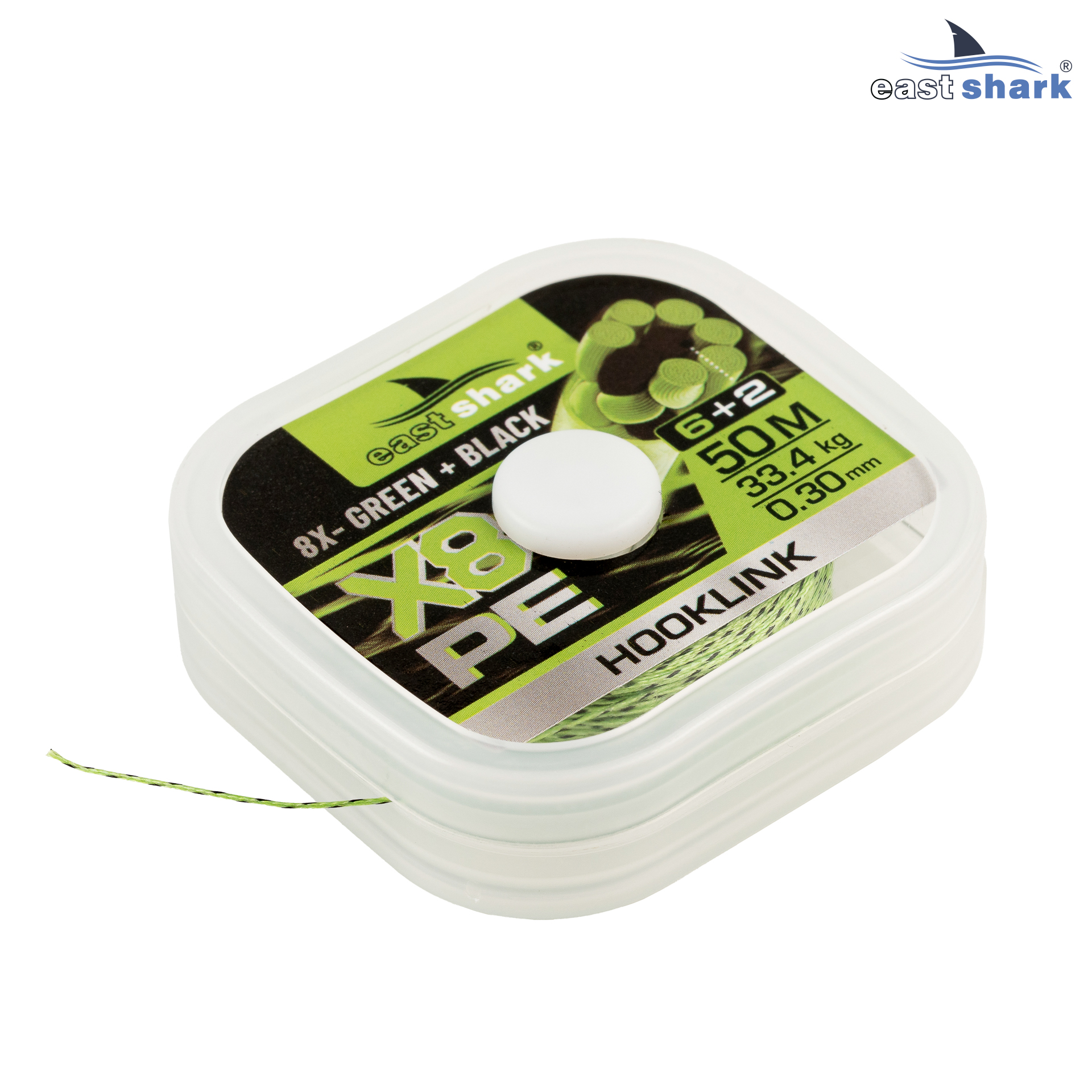 Поводковый материал 50m-X8 green camo 0.10mm