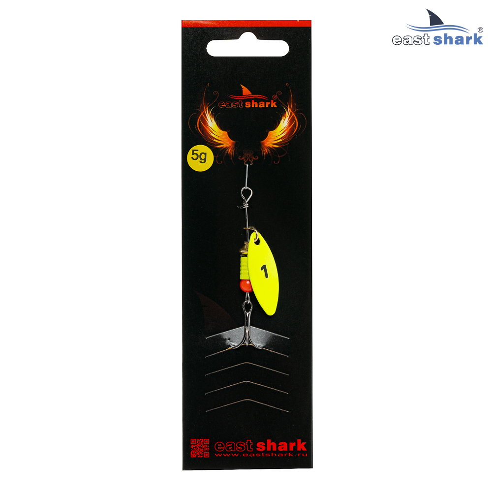 Блесна вращающаяся (уп./5шт.) EastShark Longer размер-1 (5 грамм) col.#669