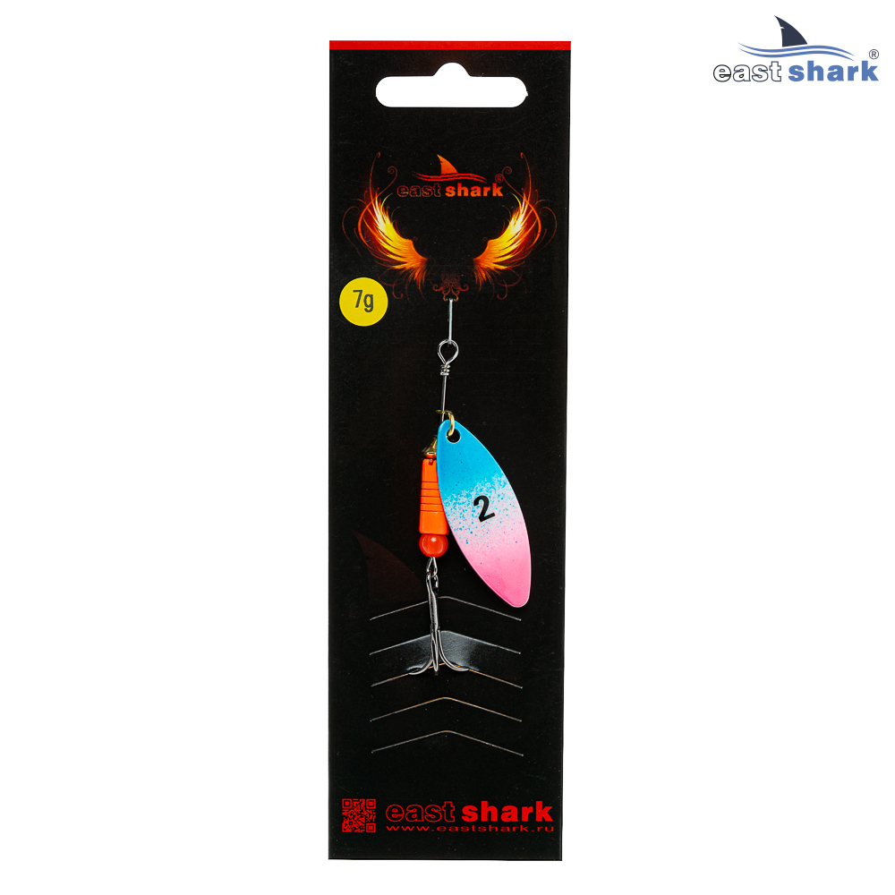 Блесна вращающаяся (уп./5шт.) EastShark Longer размер-2 (7 грамм) col.#649