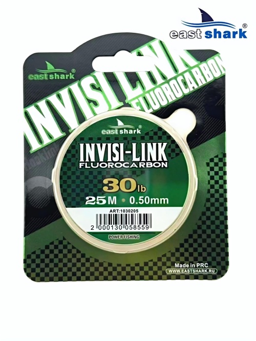 Леска Fluorocarbon EastShark INVISI-LINK 25м 0,30 мм