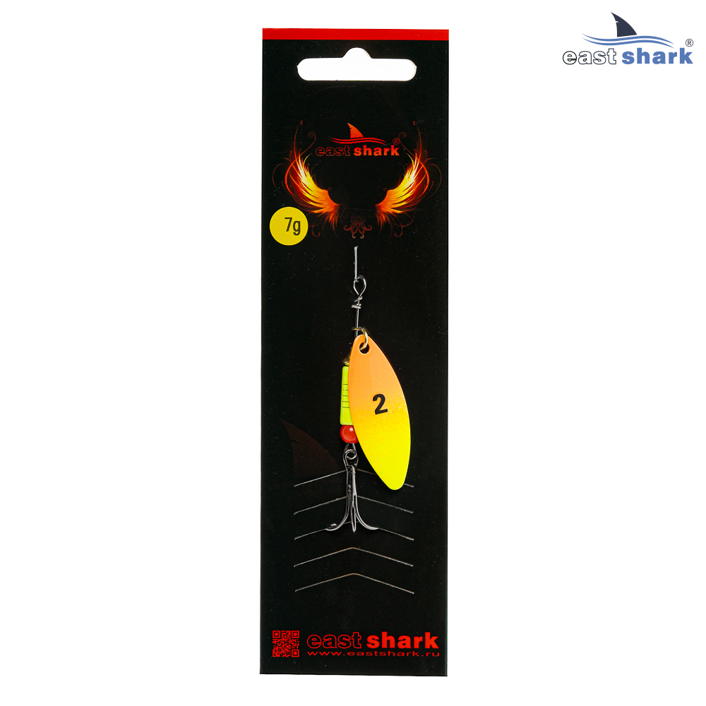 Блесна вращающаяся (уп./5шт.) EastShark Longer размер-2  (7 грамм)  col.#644